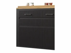 Sale Mesa de bar móvil extensible - 137-215 x 39 x 102,3 cm - con 1 cajón + 2 puertas - MDF - Mueble Bar
