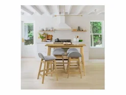 New Rendez-Vous Déco Mesa de bar rectangular de madera clara, 4 personas - Buvette Color natural claro