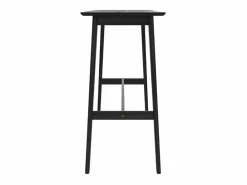Best Rendez-Vous Déco Mesa de bar rectangular para 4 personas en madera negra 120 cm - Buvette Negro