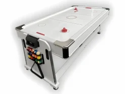 ELITESHOPPING Mesa de billar 7 pies Multijuego Air Hockey + Ping Pong - Stark White
