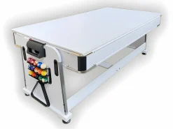 Best ELITESHOPPING Mesa de billar 7 pies Multijuego Air Hockey + Ping Pong - Stark White Azul