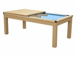 Outlet Rendez-Vous Déco Mesa de billar convertible madera clara alfombra claro - Eddie Azul