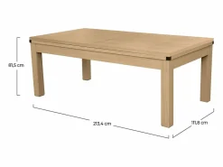Outlet Rendez-Vous Déco Mesa de billar convertible madera clara alfombra claro - Eddie Azul