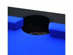 Online Rendez-Vous Déco Mesa de billar convertible negra con alfombra - Eddie Azul
