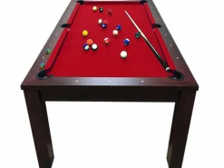 Best ELITESHOPPING Mesa de billar convertible roja de 7 pies - Estia Rojo