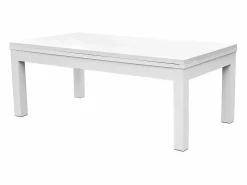 Rendez-Vous Déco Mesa de billar convertible blanca con alfombra - Eddie
