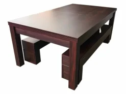 Outlet ELITESHOPPING Mesa de billar convertible de 7 pies con bancos - Theti Azul
