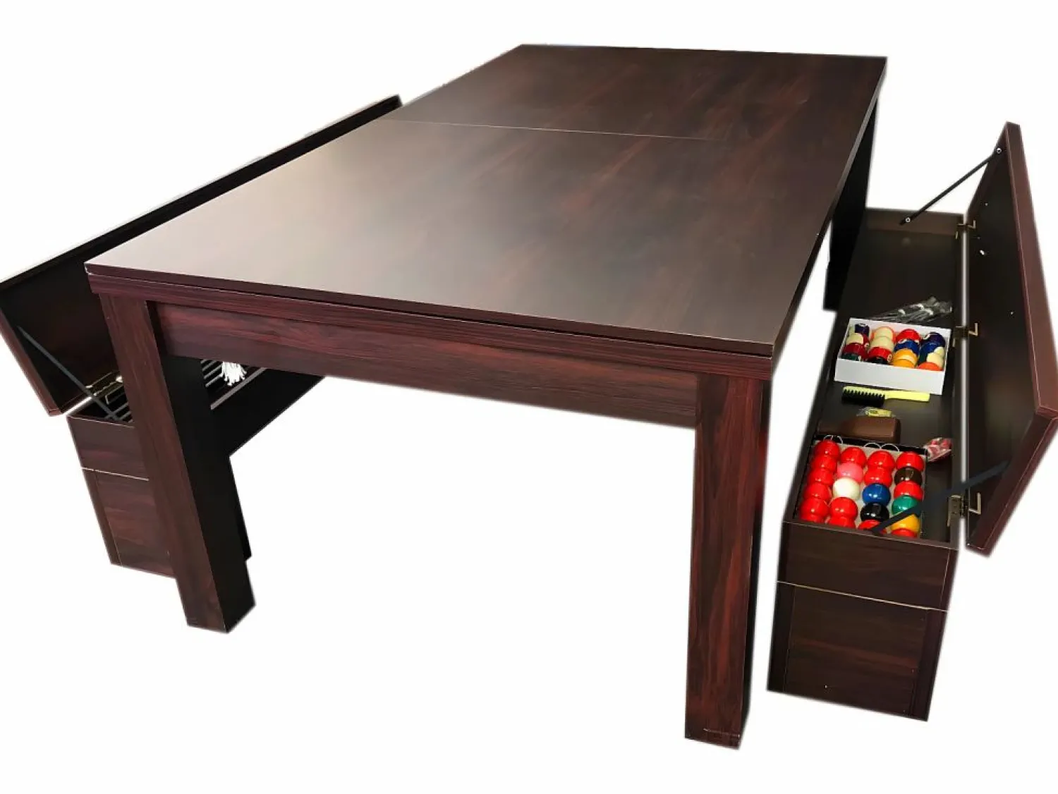 Outlet ELITESHOPPING Mesa de billar convertible de 7 pies con bancos - Theti Azul
