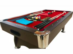 Sale ELITESHOPPING Mesa de Billar de 7 pies completo con accesorios – Iron Red Rojo