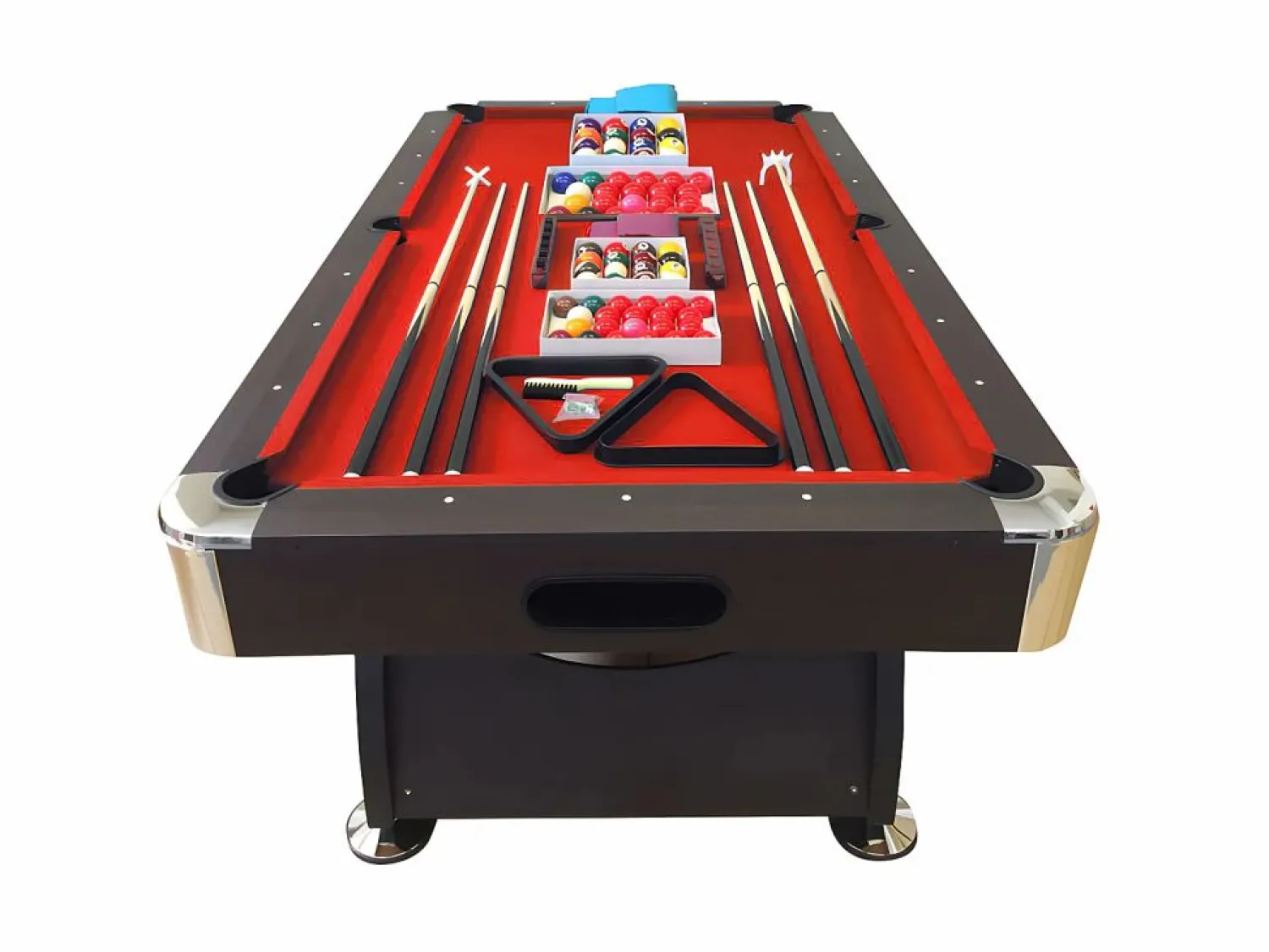 Best Mesa de billar de 8 pies con banco de almacenamiento – Viper Red Billar