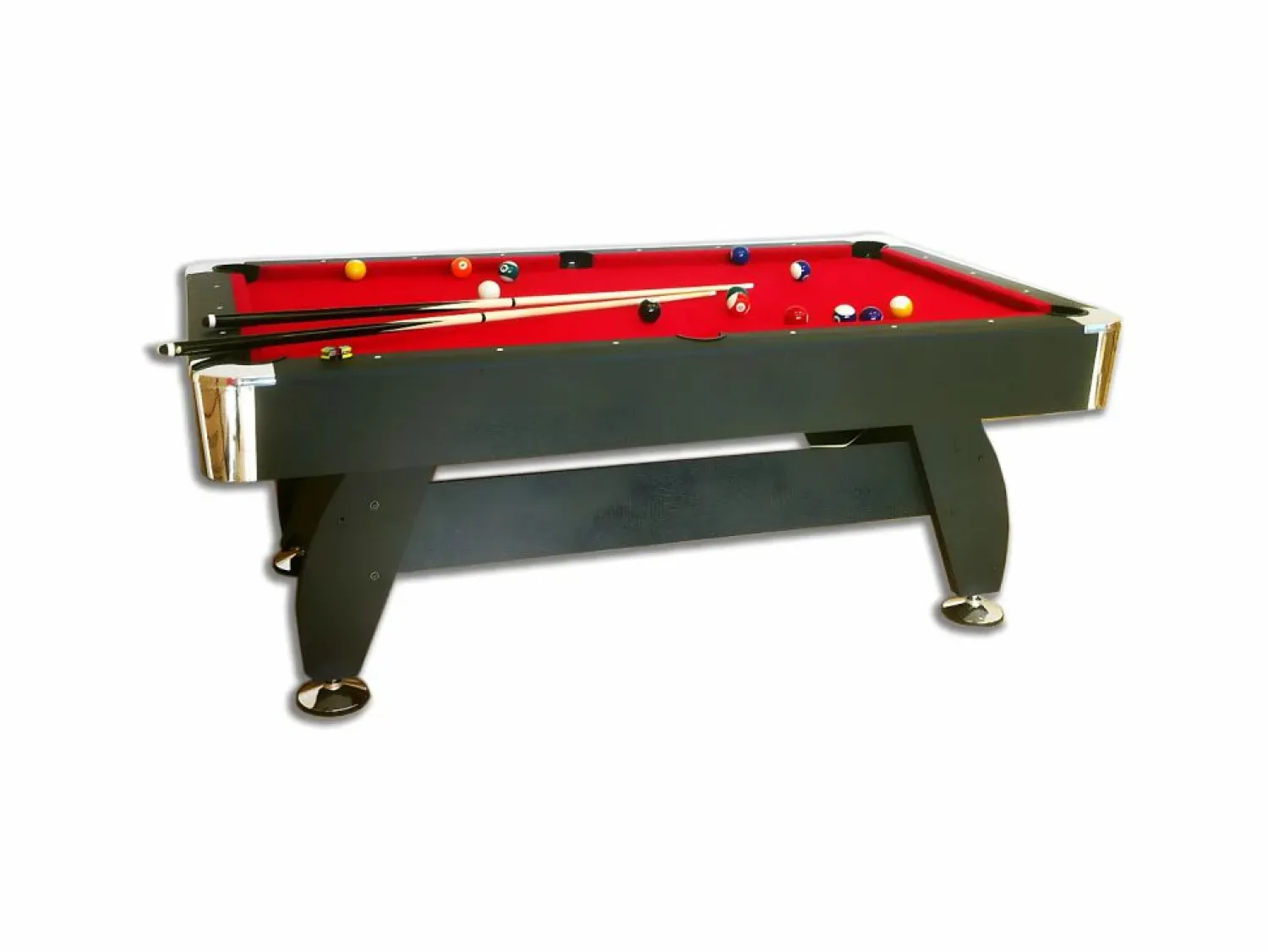 Best Mesa de billar de 8 pies con banco de almacenamiento – Viper Red Billar