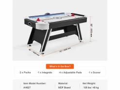 New Mesa de billar SucceBuy de 183 cm con marcador LED, discos y pulsadores incluidos Billar