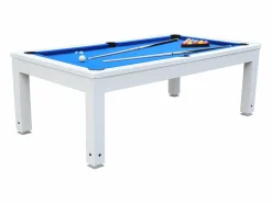 Discount Vente-unique Mesa de billar transformable en mesa de cenar SNOOKER Azul / Blanco