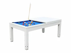 Discount Vente-unique Mesa de billar transformable en mesa de cenar SNOOKER Azul / Blanco