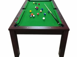 ELITESHOPPING Mesa de billar convertible de 7 pies con bancos - Zefiro Verde