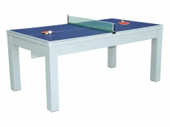 Discount Mesa de billar y ping-pong convertible, blanca, L182 x A102 x A80 cm, HENK Billar
