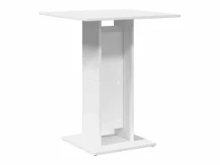 New Clicnbuy Mesa de bistró de madera contrachapada 60x60x75 cm Blanco