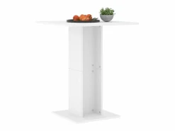 New Clicnbuy Mesa de bistró de madera contrachapada 60x60x75 cm Blanco