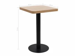 Clicnbuy Mesa de bistró MDF marrón claro 50x50 cm