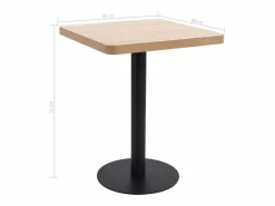 Best Clicnbuy Mesa de bistró MDF marrón claro 60x60 cm Marru00f3n