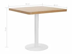 Sale Clicnbuy Mesa de bistró MDF marrón claro 80x80 cm Marru00f3n