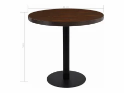 New Mesa de bistró MDF marrón oscuro 80 cm Mesa Alta