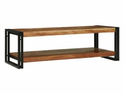 New Mesa de Café Marrón 120 x 50 x 38 cm Madera de Acacia Sólida Mesa De Centro
