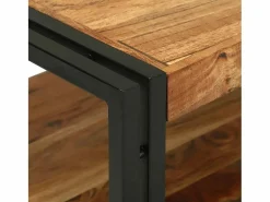 New Mesa de Café Marrón 120 x 50 x 38 cm Madera de Acacia Sólida Mesa De Centro