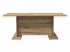 Outlet Clicnbuy Mesa de Café Roble artisan 103.5 x 60 x 40 cm Marru00f3n