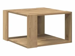 Sale Clicnbuy Mesa de Café Roble artisan 51.5 x 51.5 x 30 cm Marru00f3n
