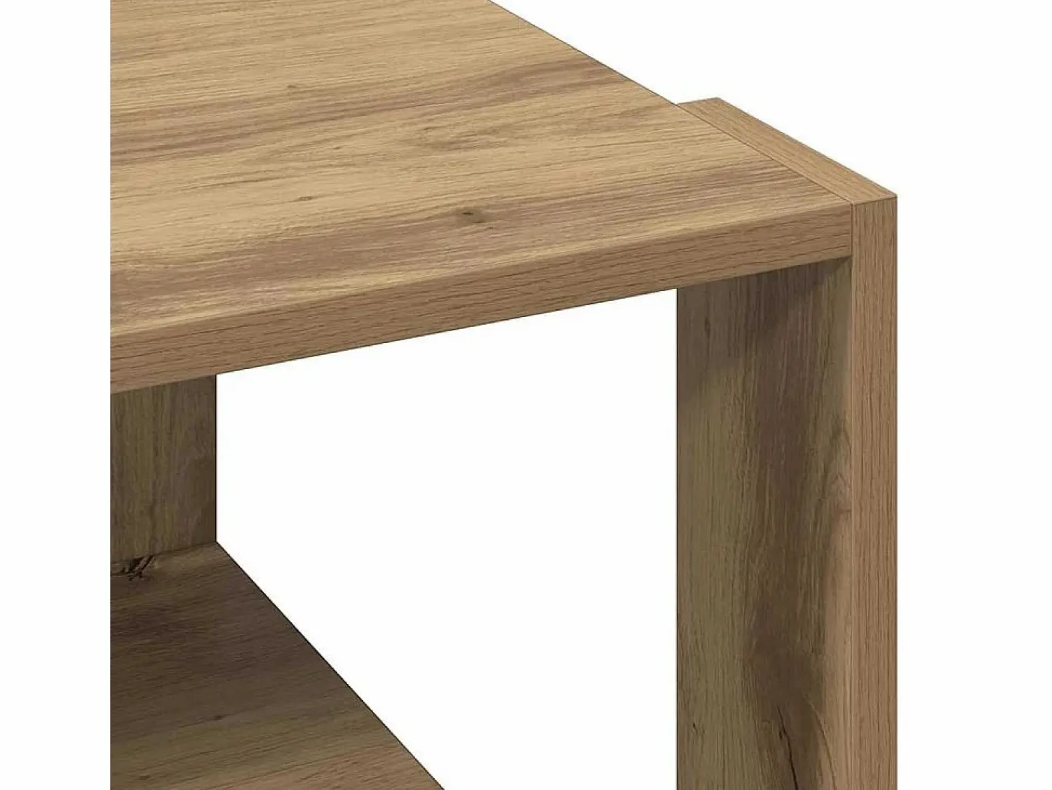 Sale Clicnbuy Mesa de Café Roble artisan 51.5 x 51.5 x 30 cm Marru00f3n