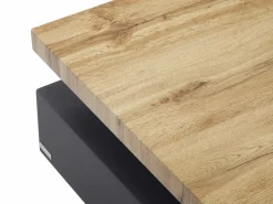 Best Mesa de centro - 1 cajón y tablero pivotante - MDF - Color: antracita y roble. KYRIA Mesa De Centro