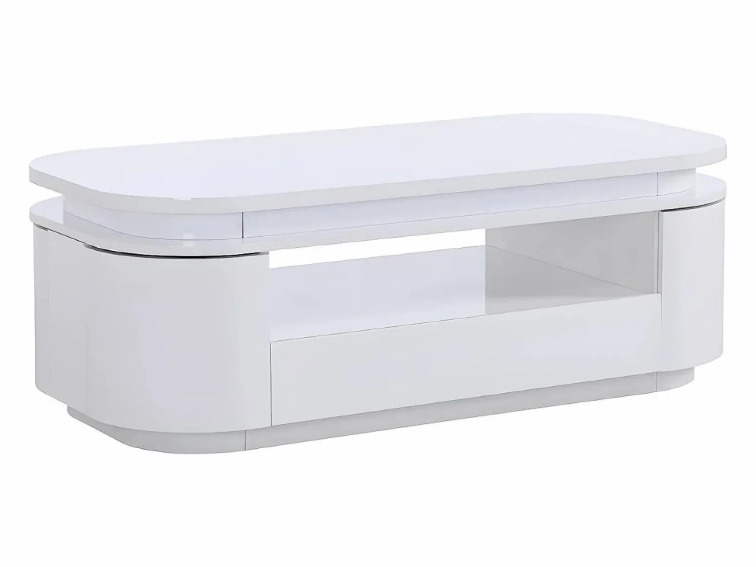 Best Mesa de centro 4 puertas y 1 cajón con LEDs - MDF - Color: lacado - VANDANA Mesa De Centro
