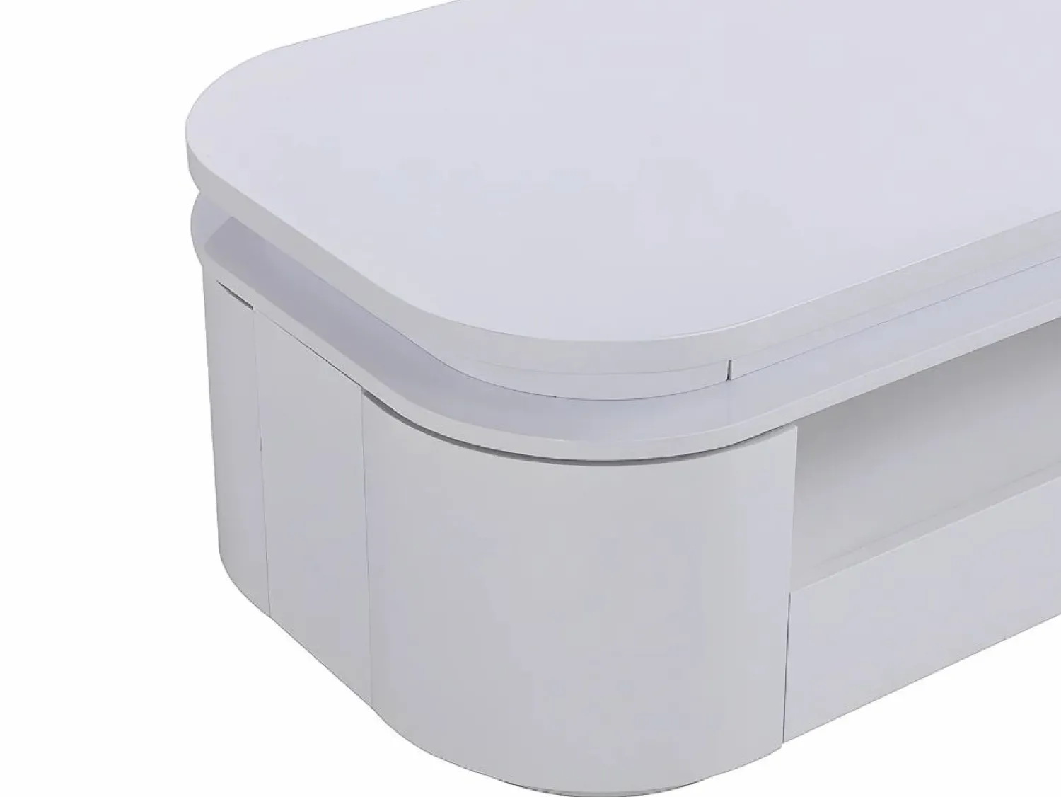 Best Mesa de centro 4 puertas y 1 cajón con LEDs - MDF - Color: lacado - VANDANA Mesa De Centro