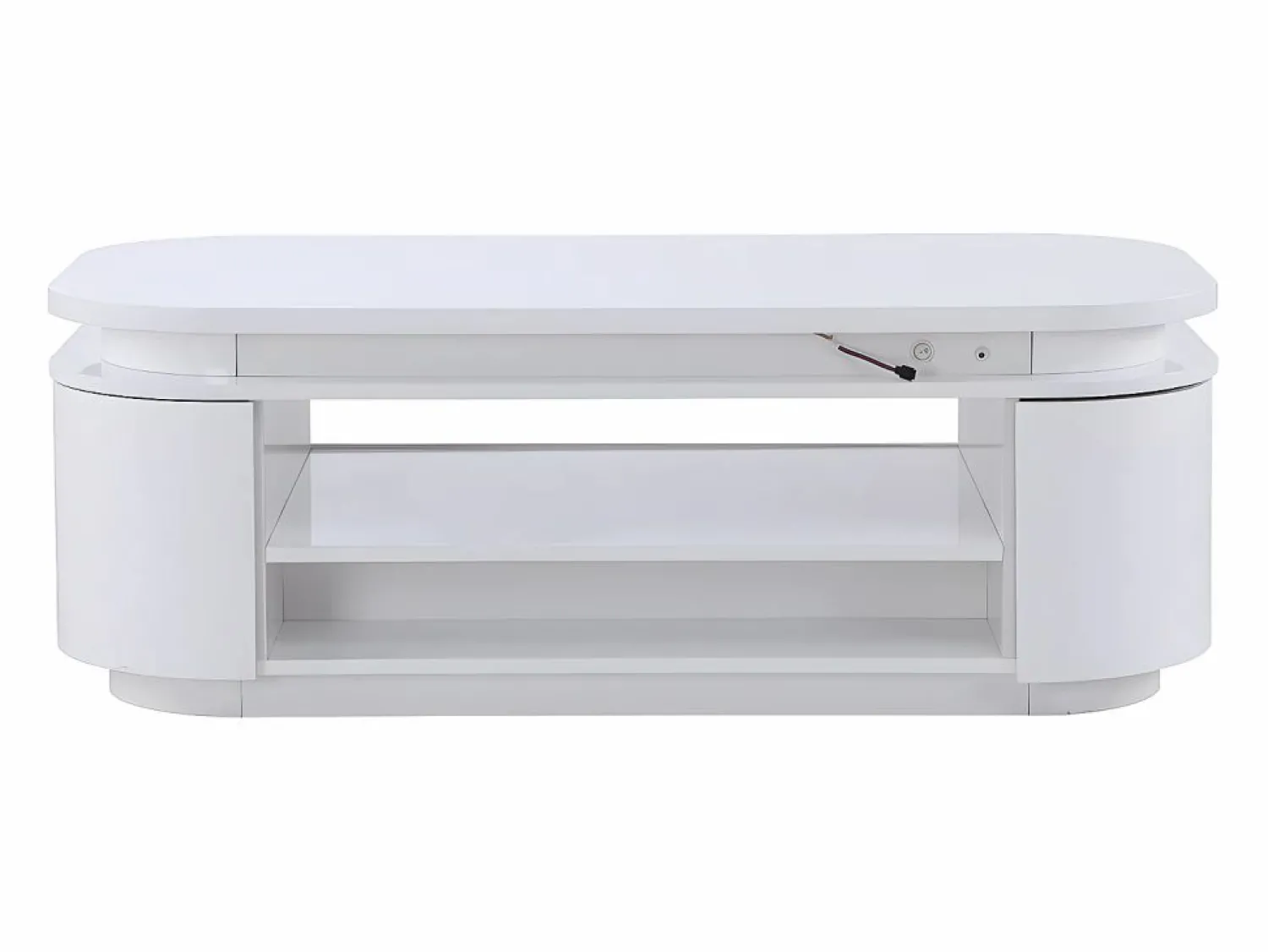 Best Mesa de centro 4 puertas y 1 cajón con LEDs - MDF - Color: lacado - VANDANA Mesa De Centro