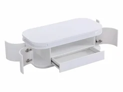 Best Mesa de centro 4 puertas y 1 cajón con LEDs - MDF - Color: lacado - VANDANA Mesa De Centro