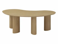 Vente-unique Mesa de centro chapado de fresno - Natural claro - CALYNOR