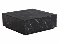 Vente-unique Mesa de centro con 2 cajones en MDF - Efecto mármol - ANTRIM de Pascal Morabito