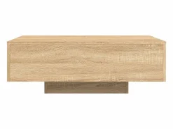 vidaxl Mesa de centro con luces LED roble Sonoma 85x55x31 cm