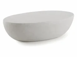 Mesa de centro de 120 x 70 cm de poliresina cemento