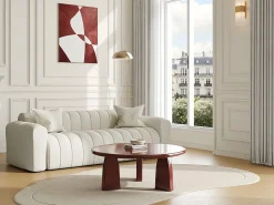 Clearance Mesa de centro de MDF - Burdeos lacado - ZINAPA Colección Rouge Passion|Mesa De Centro