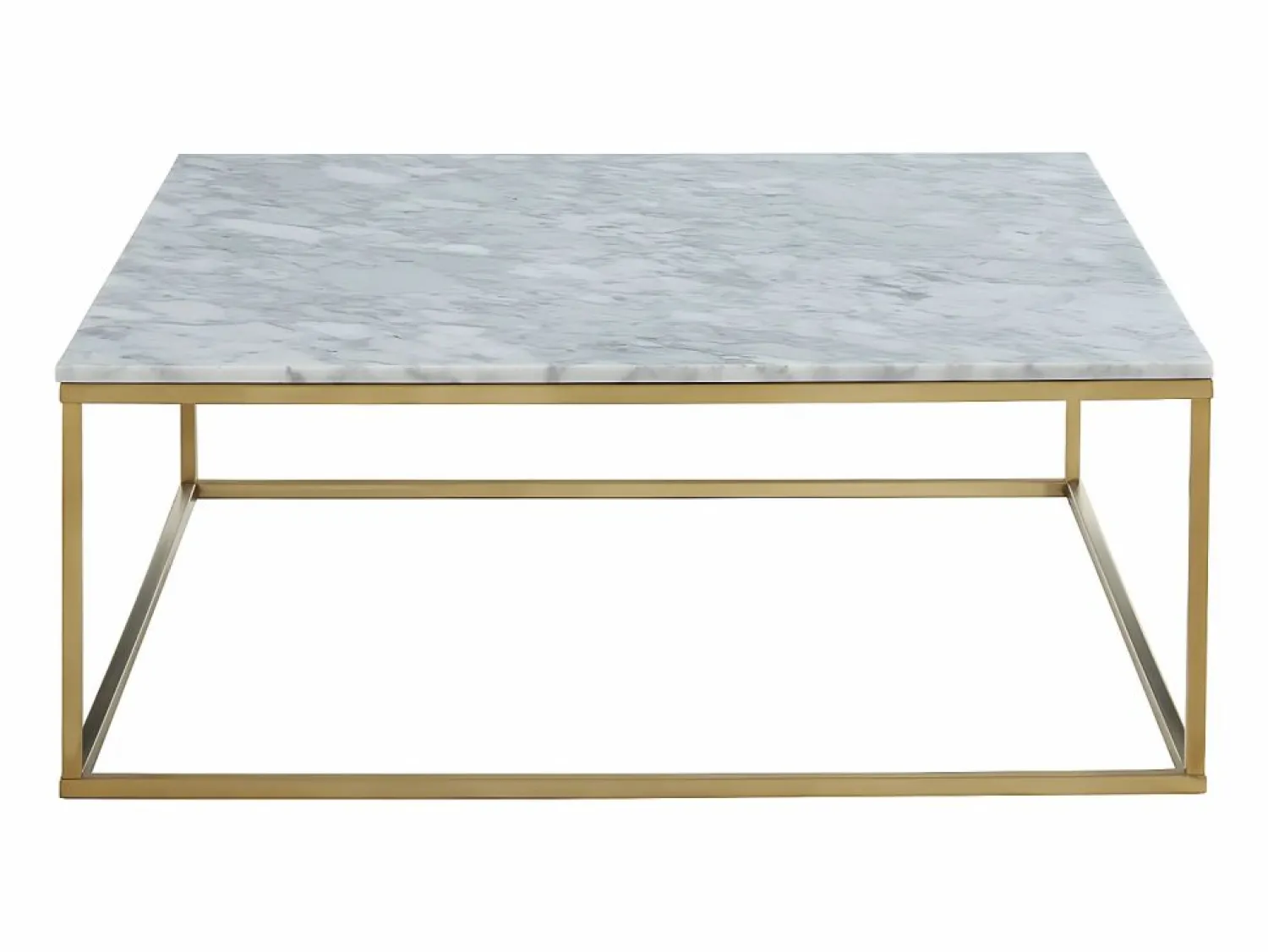 Online Vente-unique Mesa de centro design - Mármol y metal - Blanco y Dorado - ARETHA Blanco / Dorado