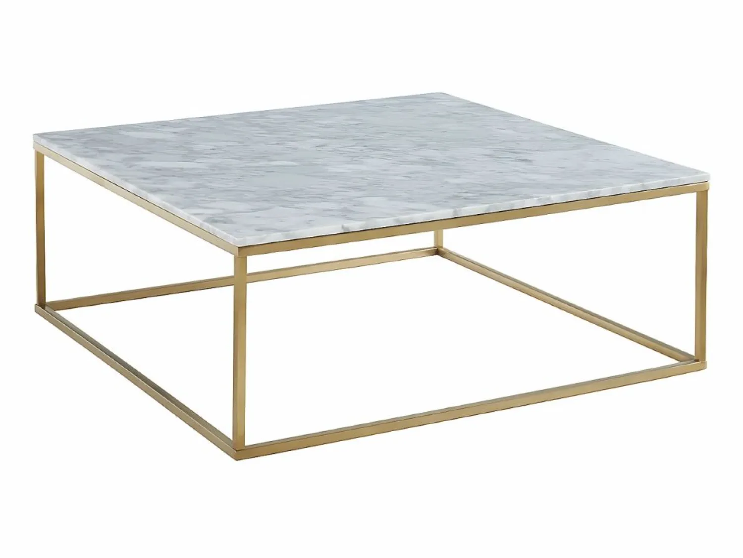 Online Vente-unique Mesa de centro design - Mármol y metal - Blanco y Dorado - ARETHA Blanco / Dorado