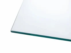 Sale Mesa de centro en cristal templado y metal dorado - Transparente - COSIMA Mesa De Centro