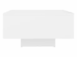 Clicnbuy Mesa de centro madera contrachapada 60x60x31,5 cm Blanco