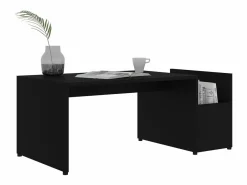 New Clicnbuy Mesa de centro madera contrachapada 90x45x35 cm Negro