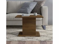 Clicnbuy Mesa de centro madera ingeniería marrón roble 55,5x55,5x40 cm