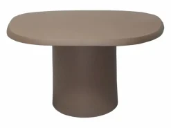 Online Vente-unique Mesa de centro orgánica de metal - Color: Topo - ZINARA Marru00f3n / Topo
