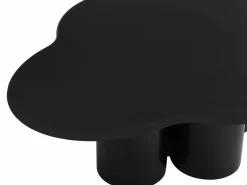 Vente-unique Mesa de centro orgánica y design en MDF - Negro - YAVINA