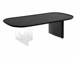 Outlet Vente-unique Mesa de centro rectangular de MDF y acrílico - - RASIA Negro